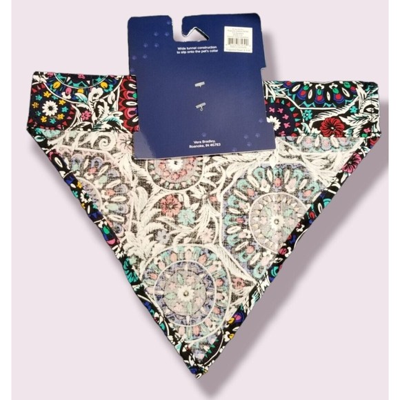 Vera Bradley Dog Bandana Medium Slides Over Collar Stained Glass Medallion - Picture 4 of 6